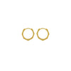 9ct Yellow Gold Hexagon Plain Hoop Earrings