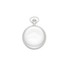 Dalton Silver-Tone Skeleton Pocket Watch with Multifunction Dial