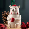 Belleek polar bear Ornament