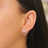 Maureen O'Hara Fan Rose Gold Earrings