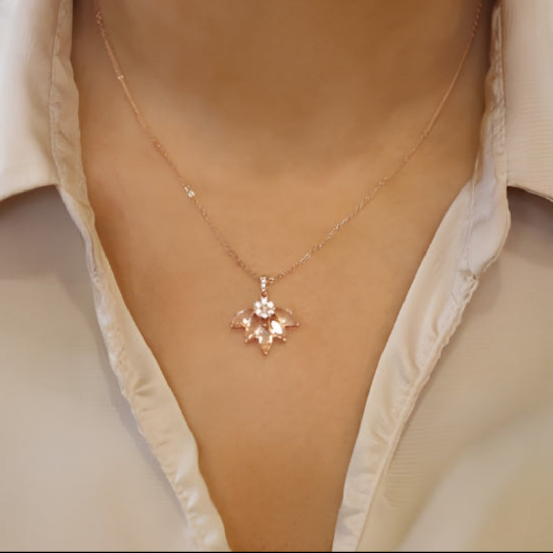Maureen O'Hara Fan Rose Gold Pendant