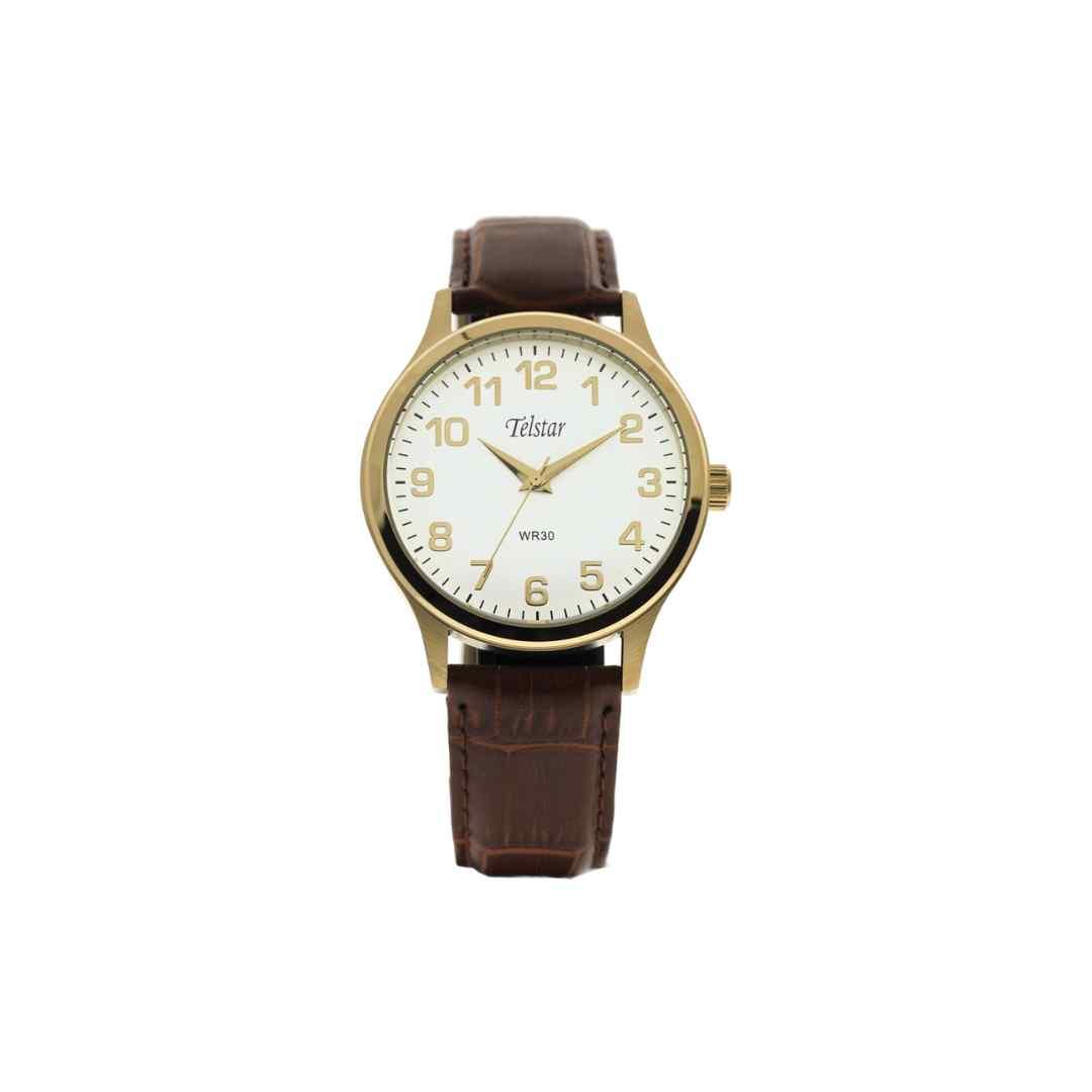 Telstar Gents Classic Brown & Gold Watch