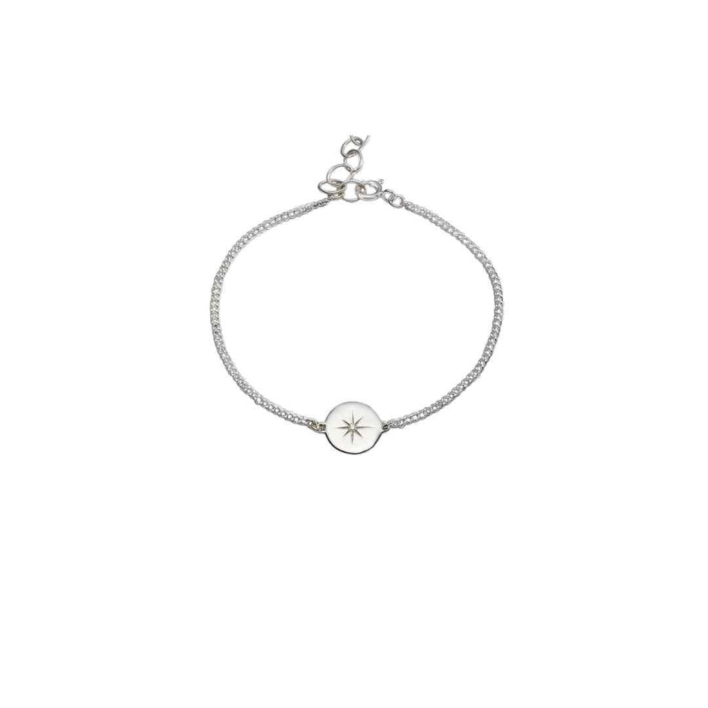 Enibas Silver Las mo Shlí Diamond Bracelet