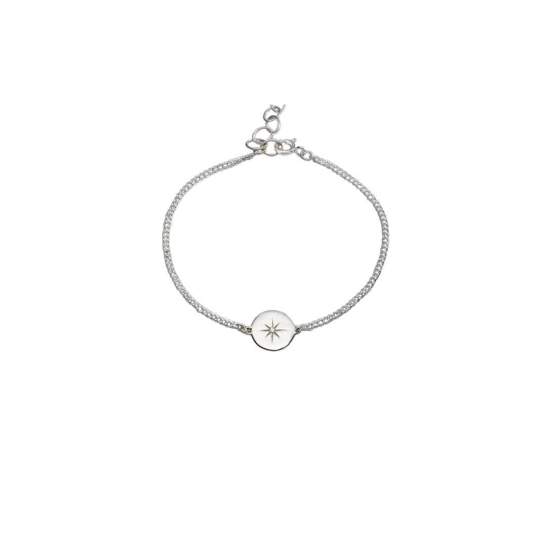 Enibas Silver Las mo Shlí Diamond Bracelet