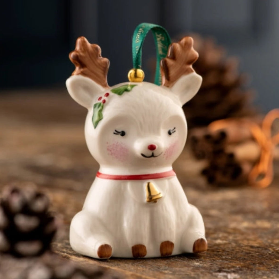 Belleek Reindeer Ornament