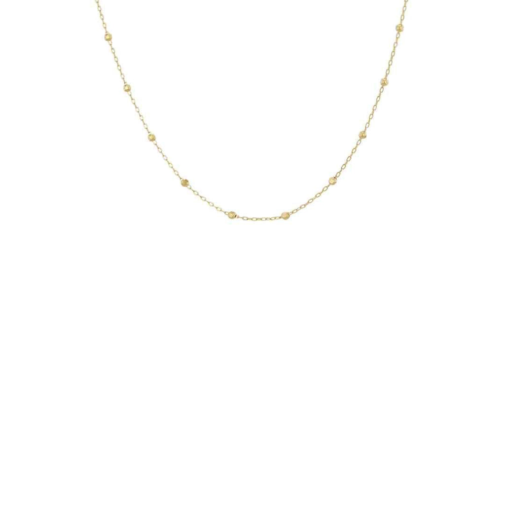 9ct Yellow Gold Fancy Beaded Chain – 41cm