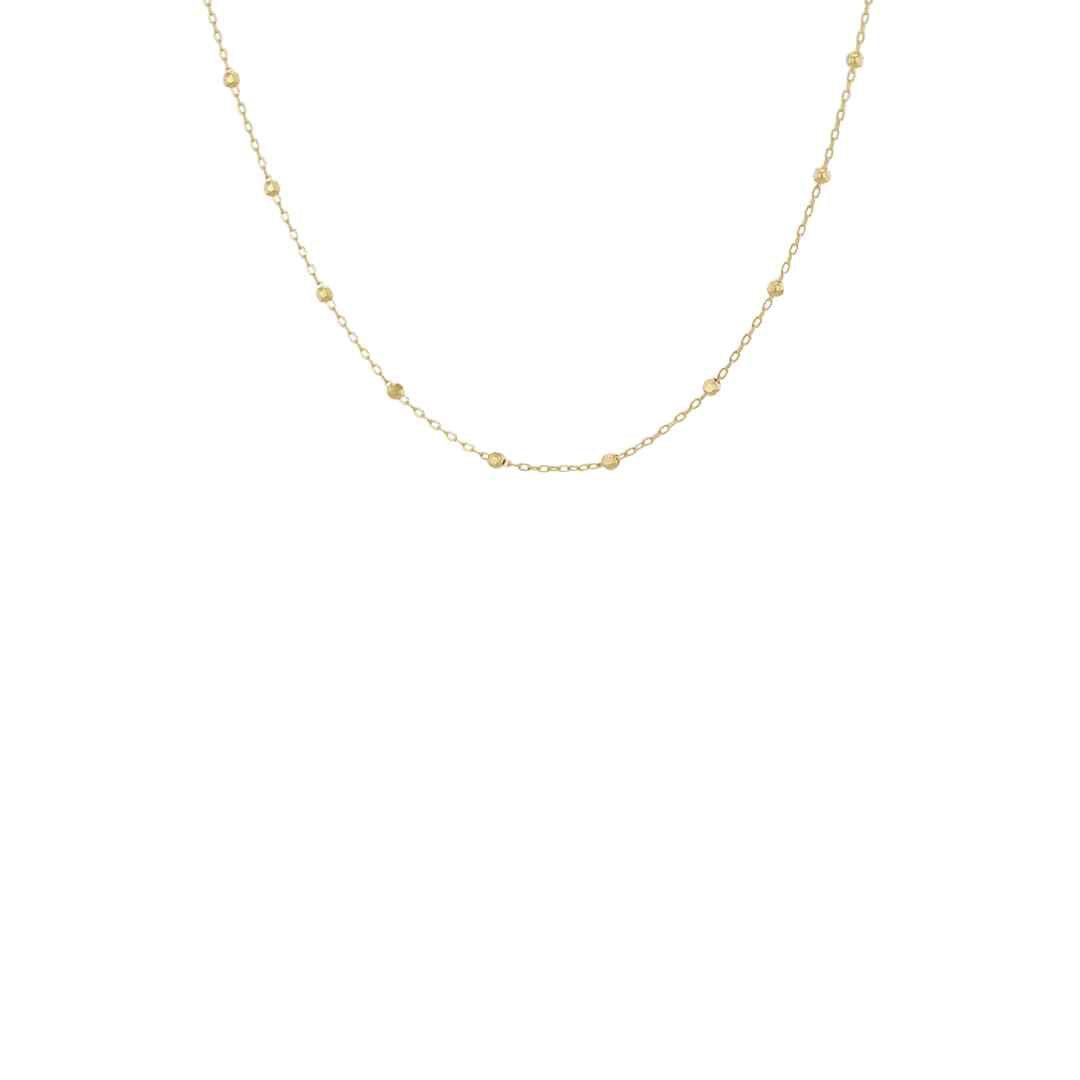 9ct Yellow Gold Fancy Beaded Chain – 41cm