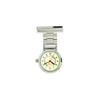 Dalton Silver-Tone Nurses Fob Watch with Pulse Reading Dial