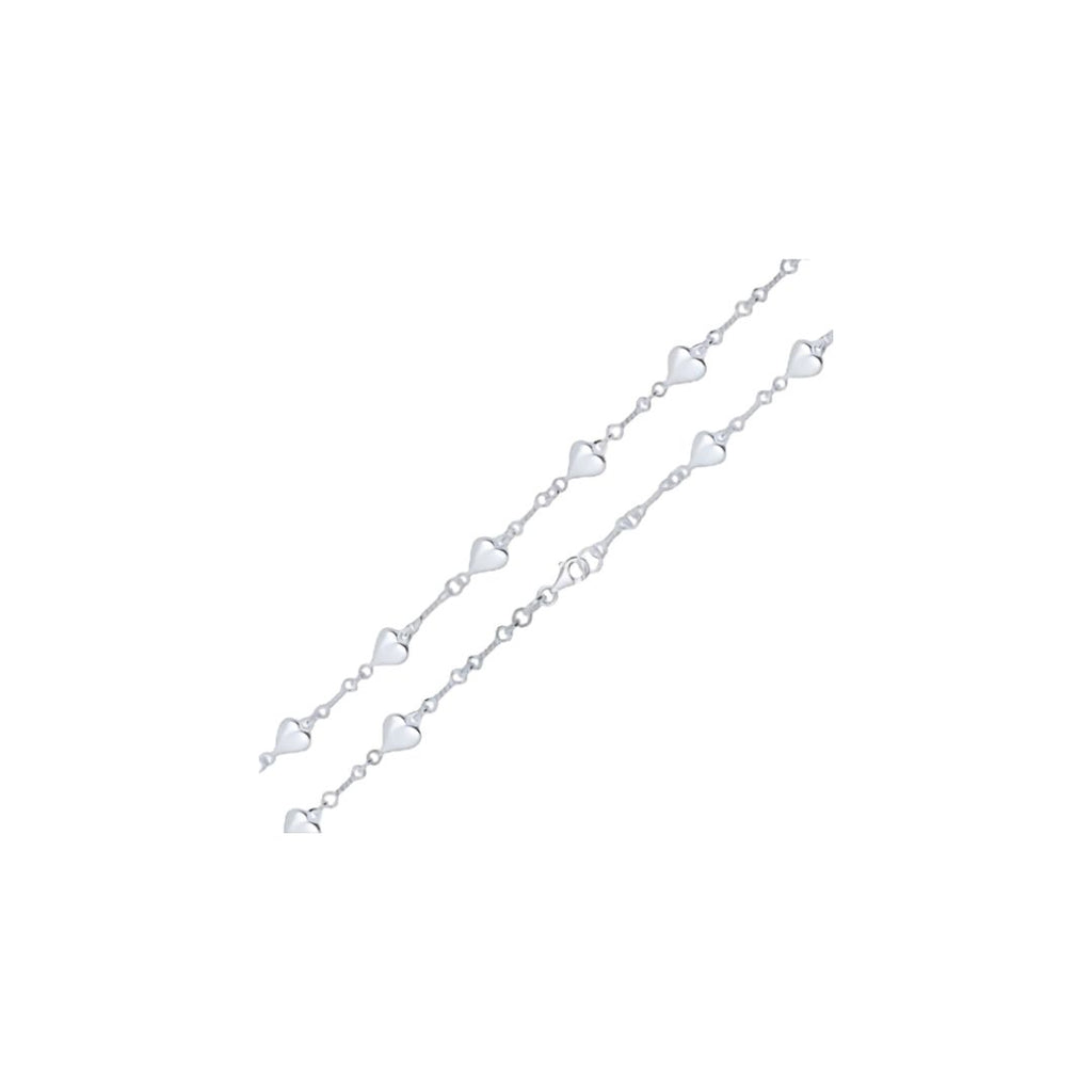 Silver 8.5mm Handmade Heart Twist Chain