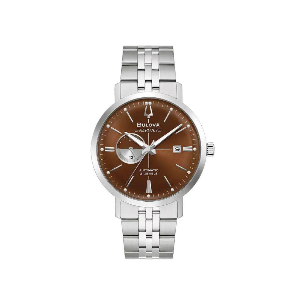 Bulova Aerojet Automatic – Brown Sunray Dial & Silver-Tone Case