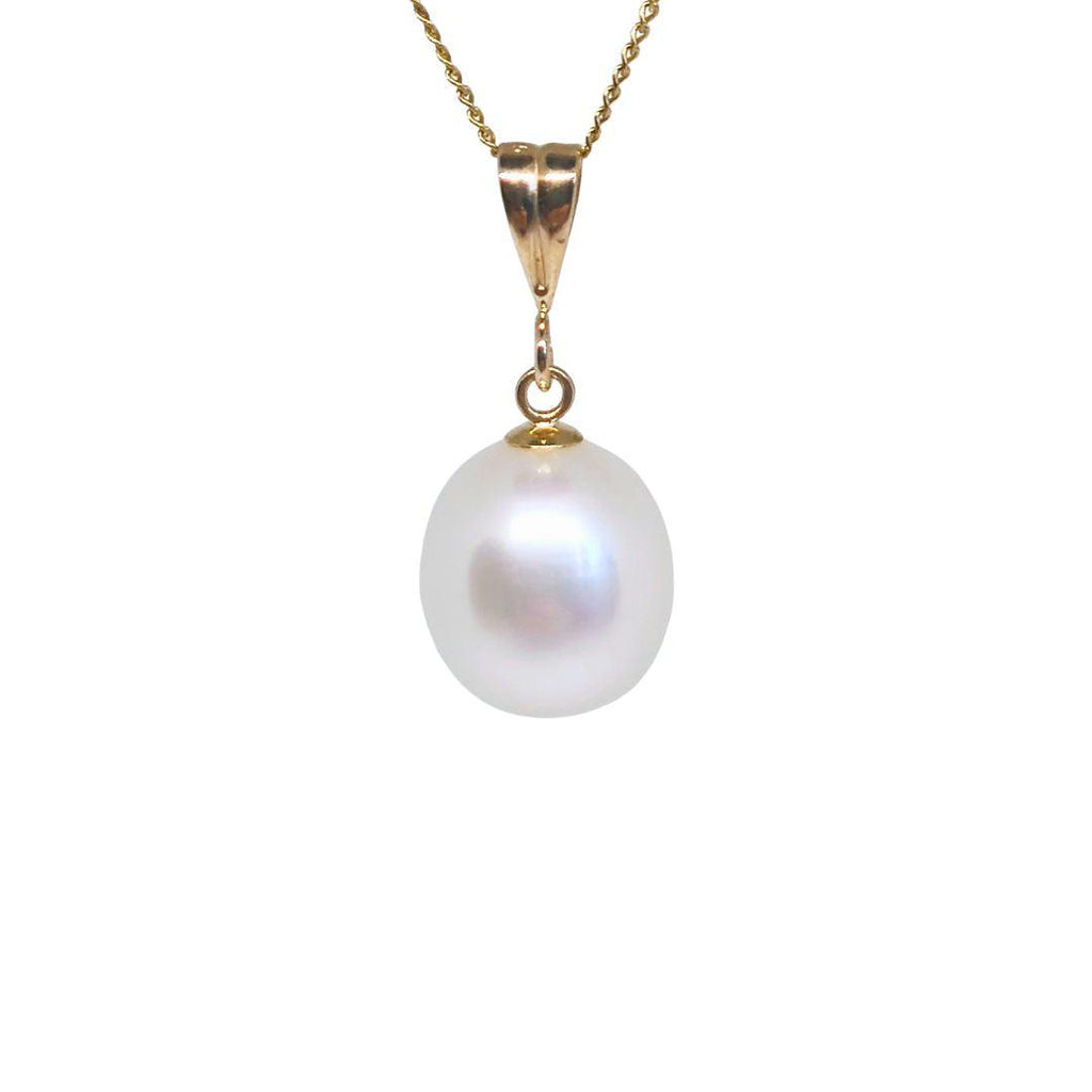 Classic Freshwater Pearl Pendant – 9ct Gold