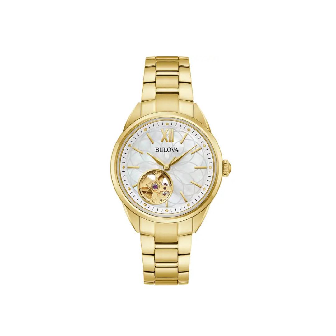 Bulova Sutton Automatic Watch – Gold & Mother-of-Pearl