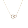 9ct Gold Interlocking Circle Necklace – CZ Accent