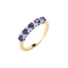 9ct Gold Sapphire & Diamond 5‑Stone Ring