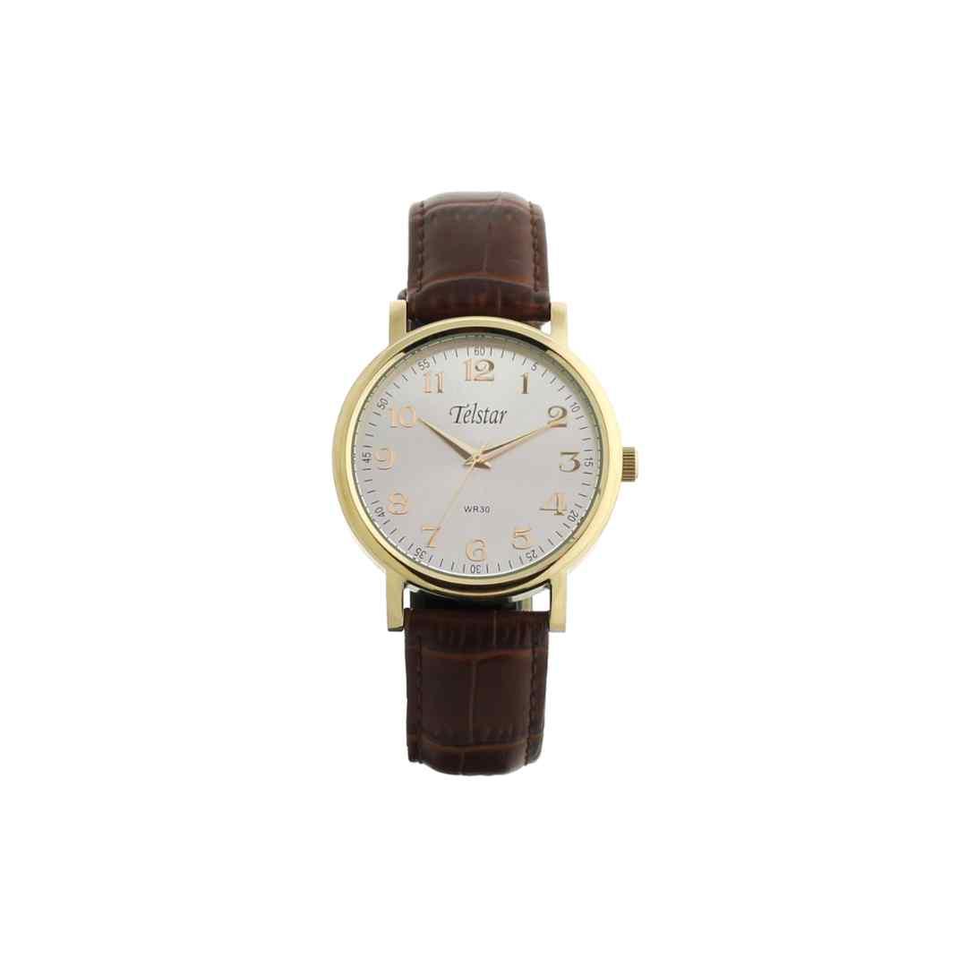 Telstar Gents Classic Gold & Brown Watch