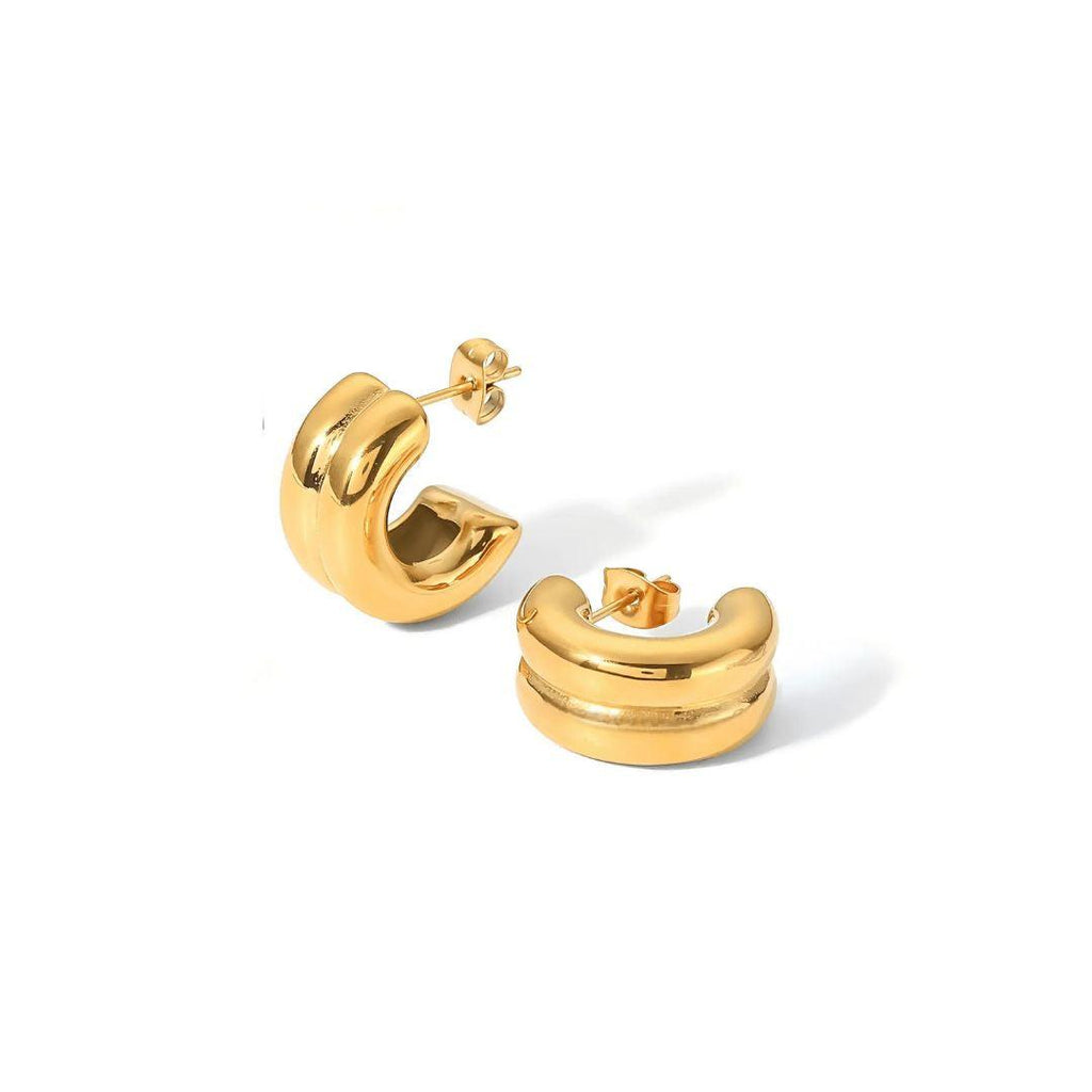 Burren "Alignment Stud Earrings" – Gold