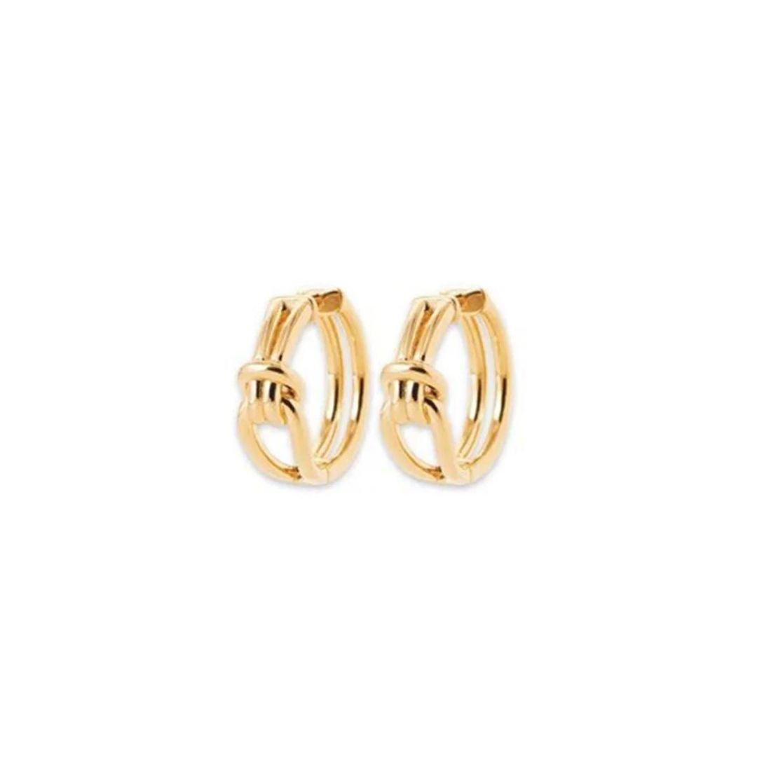 Burren “Tied Current Hoops” – Gold