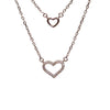 Sweetheart Duo Sterling Silver Necklace – Double Heart CZ Layers