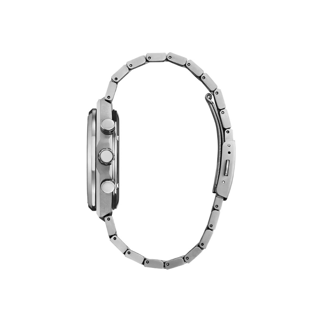 Citizen Eco-Drive Zenshin Chronograph & White Panda Dial with Super Titanium Bracelet