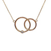 9ct Gold Interlocking Circle Necklace – CZ Accent