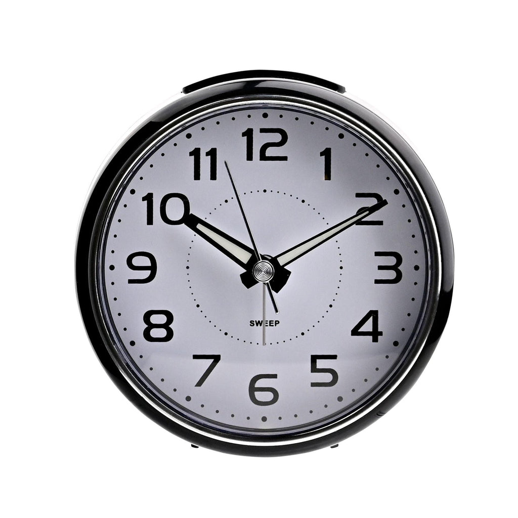 Widopp  Black Round Alarm Clock