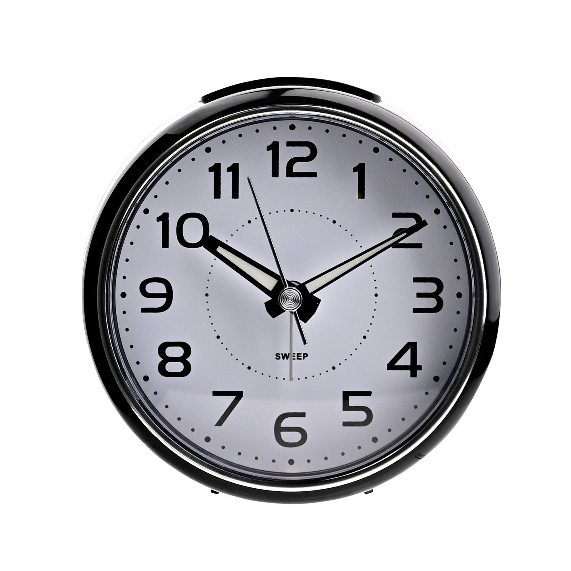 Widopp  Black Round Alarm Clock