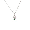 Melody Muse Sterling Silver Pendant – Emerald CZ Treble Clef