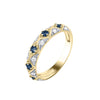 18ct Yellow Gold Sapphire & Natural Diamond Ring