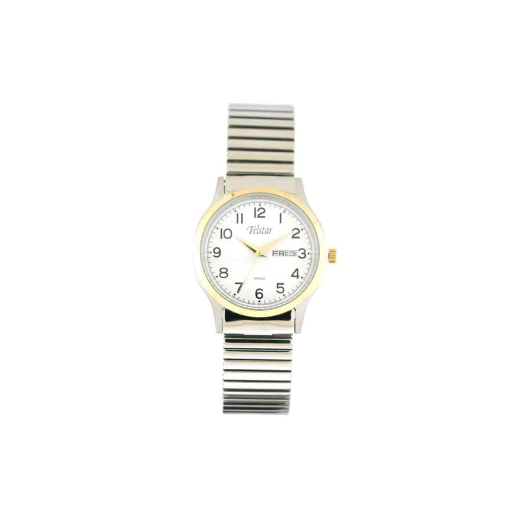 Telstar Gents Two‑Tone Expanding Strap Watch