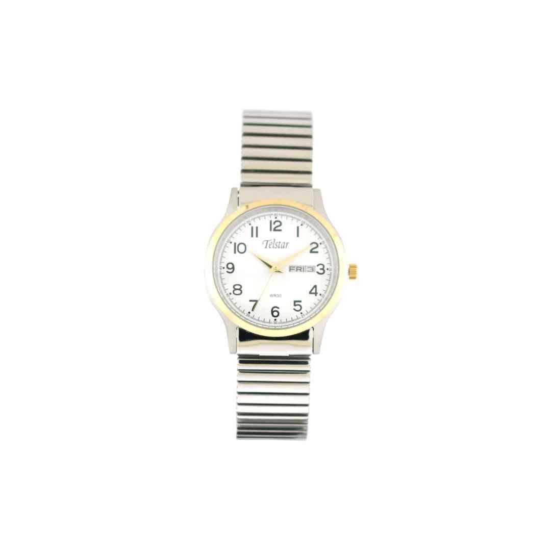 Telstar Gents Two‑Tone Expanding Strap Watch