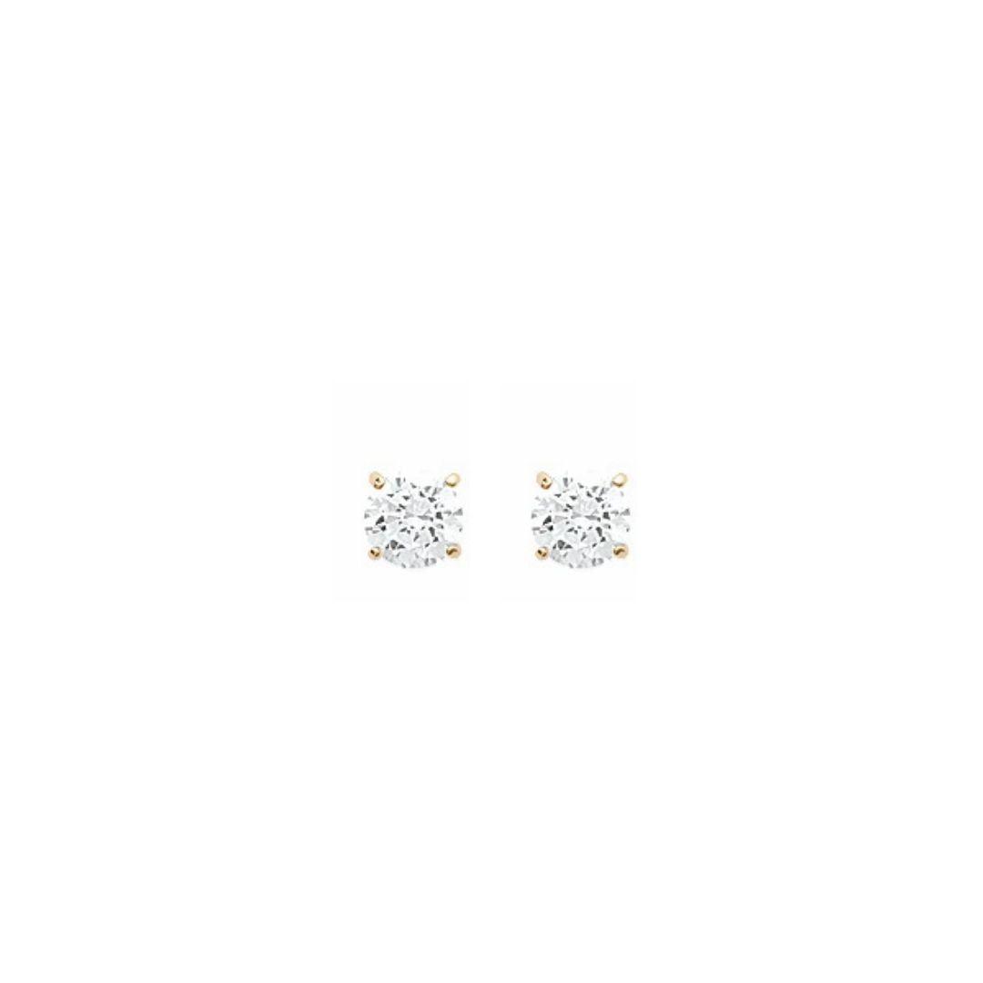 Burren “Clear Current Stud Earrings” – Gold