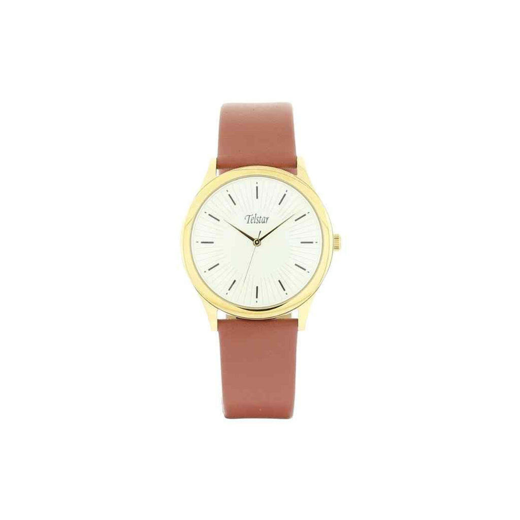 Telstar Gents Slimline Gold & Tan Watch