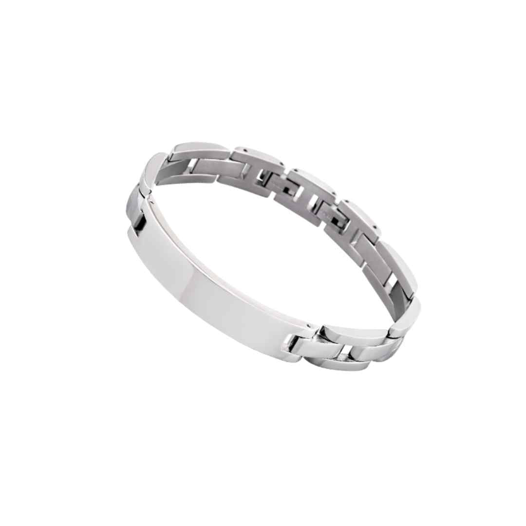 Lotus Style Men’s Stainless Steel Link Bracelet