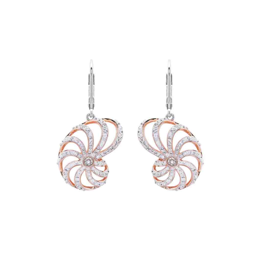 Nautilus Shell Earrings – Sterling Silver