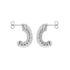 Twisted Sterling Silver Hoop Earrings -  – Sterling Sliver
