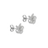 Sterling Silver CZ Swirl Stud Earrings