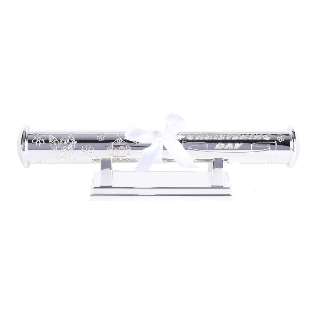 Silver Plated Christening Certificate Holder