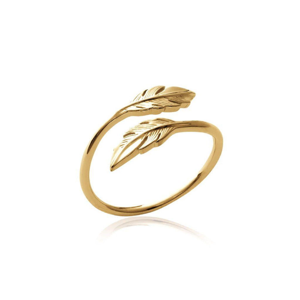 Burren "Fall" – Feather Ring - Gold
