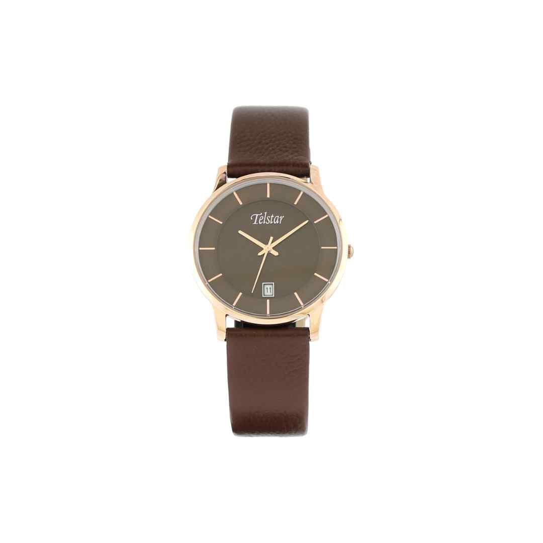 Telstar Gents Modern Brown & Gold Watch