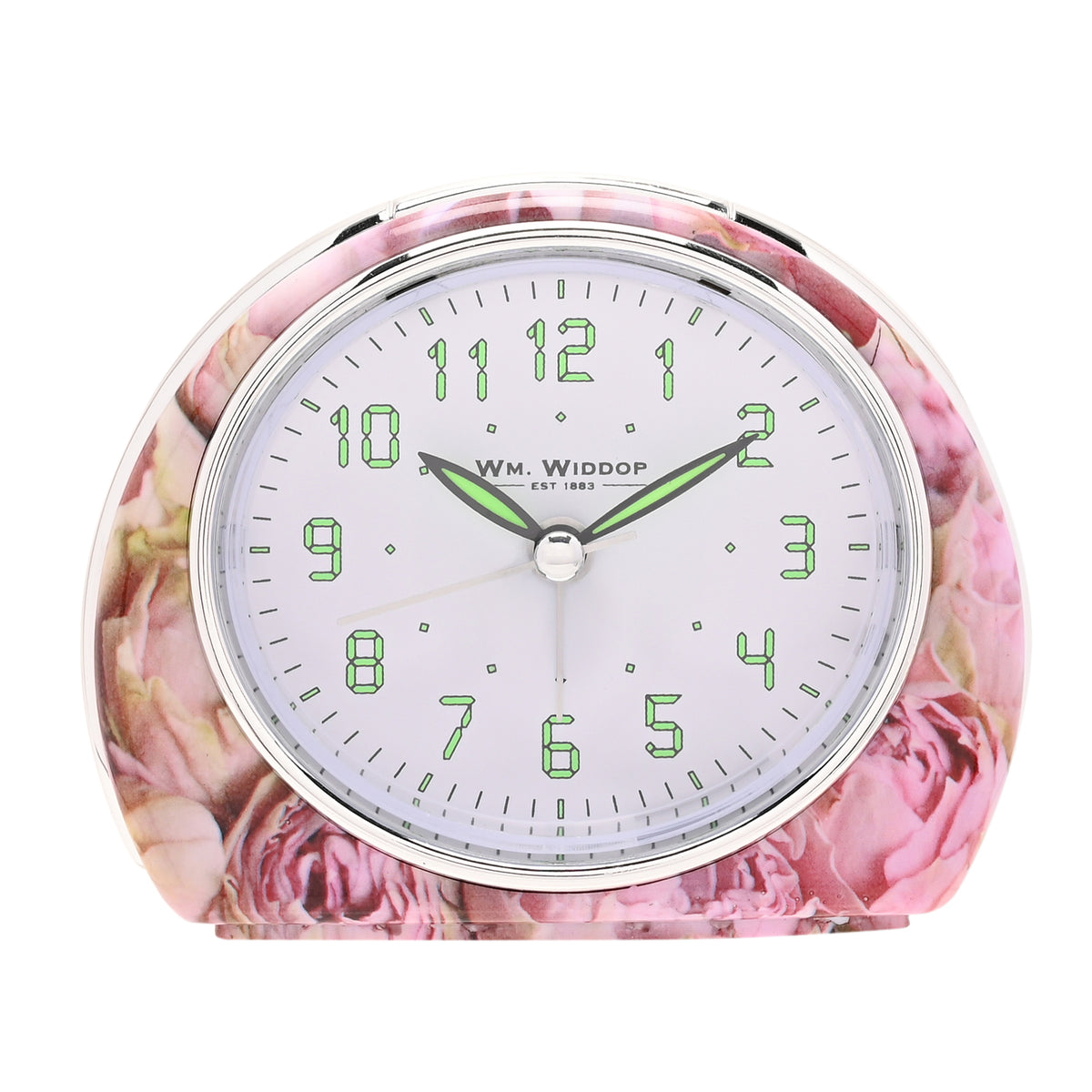 Quartz Alarm Clock - Pink Rose Design L/S/C