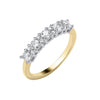 18ct Yellow Gold 5‑Stone Natural Diamond Ring