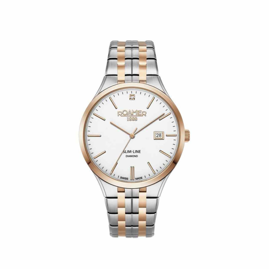 Roamer Slim‑Line Diamond Two‑Tone Watch