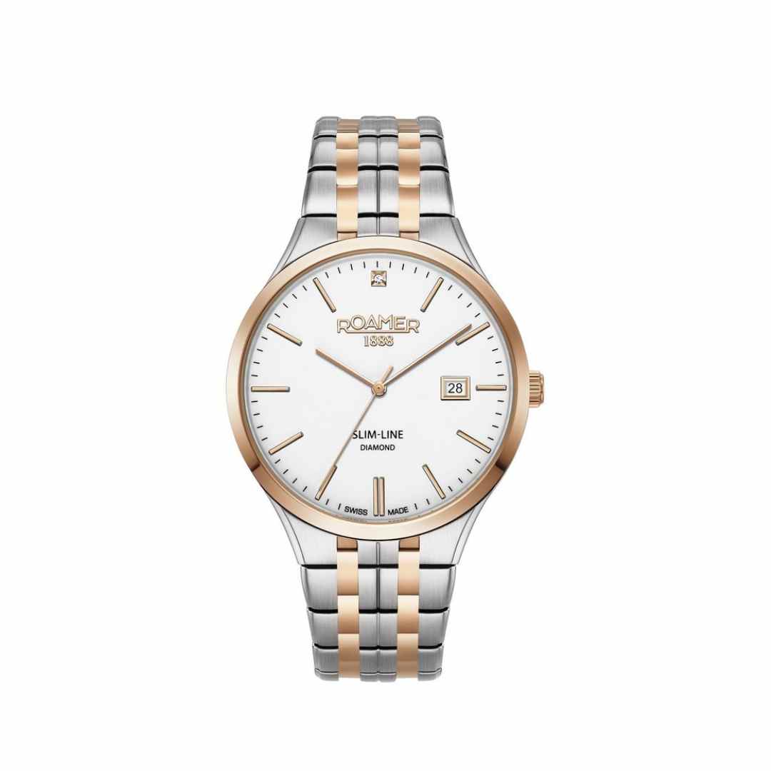 Roamer Slim‑Line Diamond Two‑Tone Watch