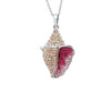 Pink Conch Necklace – Sterling Silver