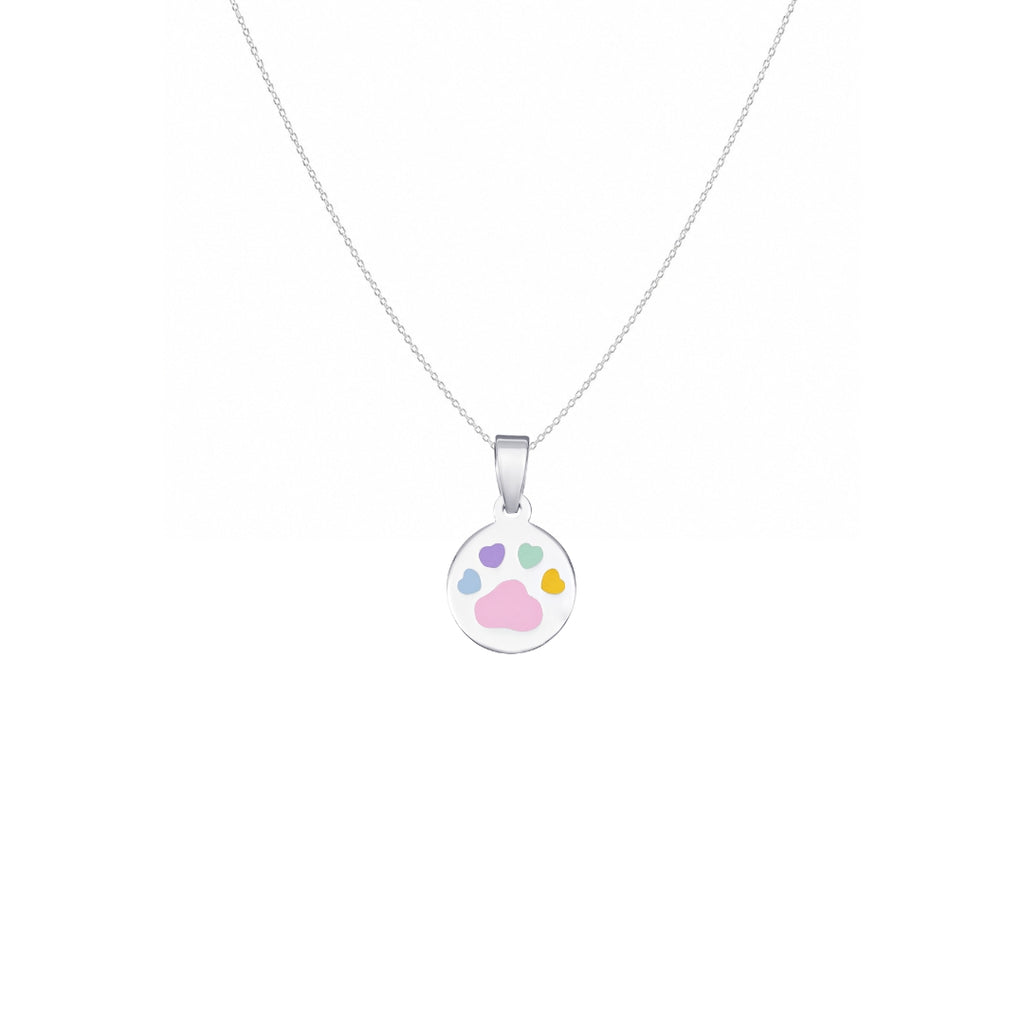 Children's Paw Print Pendant Necklace