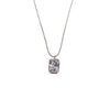 Crystal Aurora Sterling Silver Necklace – Emerald-Cut CZ Radiance