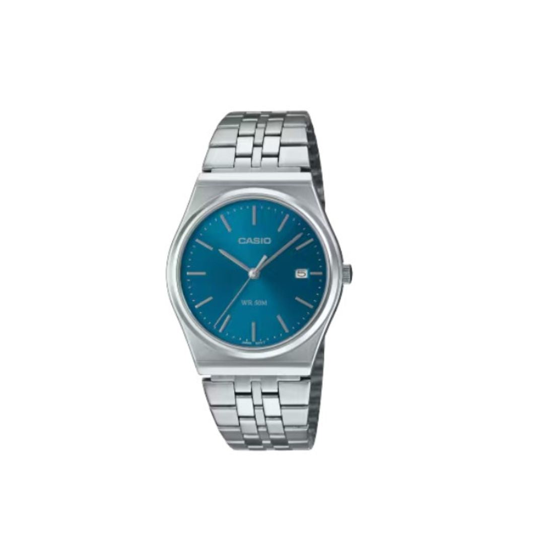 Casio Timeless Analogue – Stainless Steel Case and Band with Neobrite Hands