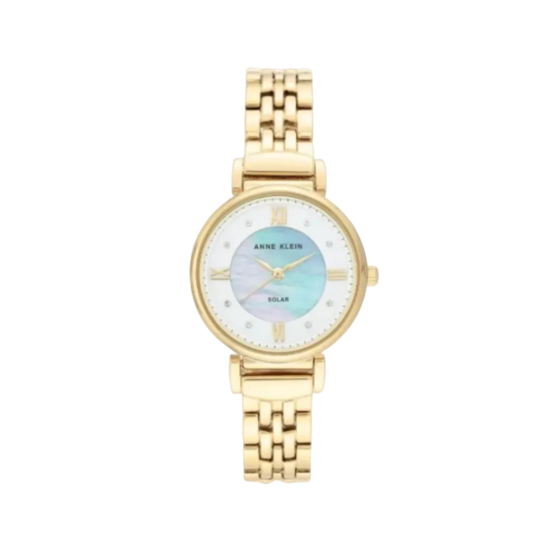 Anne Klein Gold Tone Solar Watch