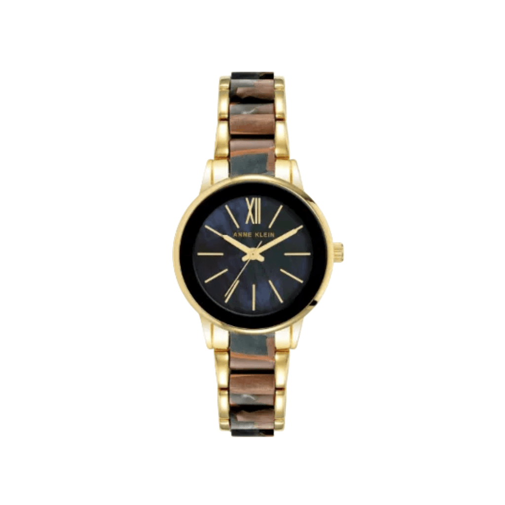 Anne Klein Gold Tone Dark Dial Watch