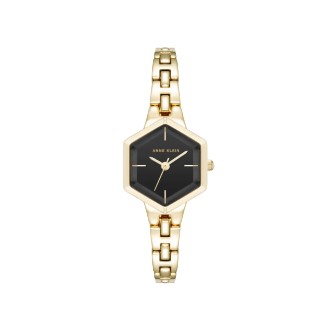 Anne Klein Gold Tone Hexagon Watch